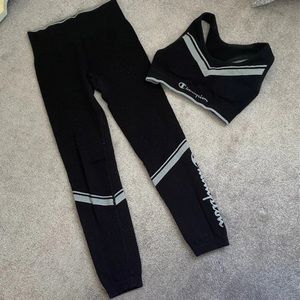 "Champion" Sports Bra & Leggings Set